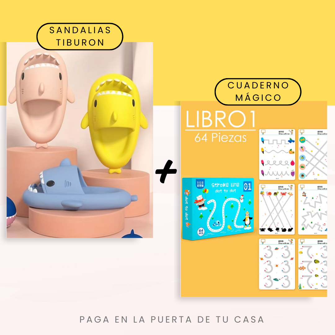 PROMO SANDALIA TIBURON + CUADERNO MÁGICO