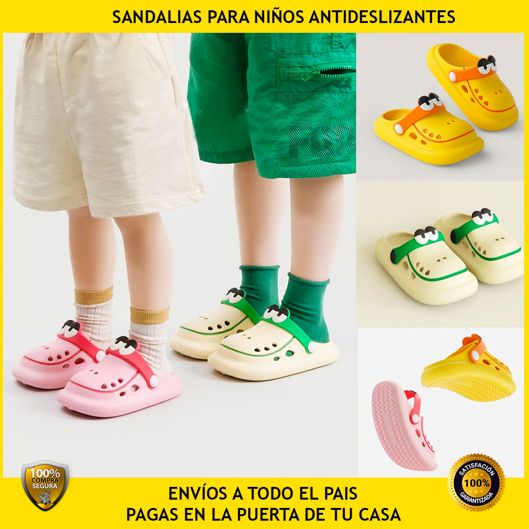 SANDALIAS COCODRILO PARA NIÑOS - ANTIDESLIZANTES EVA