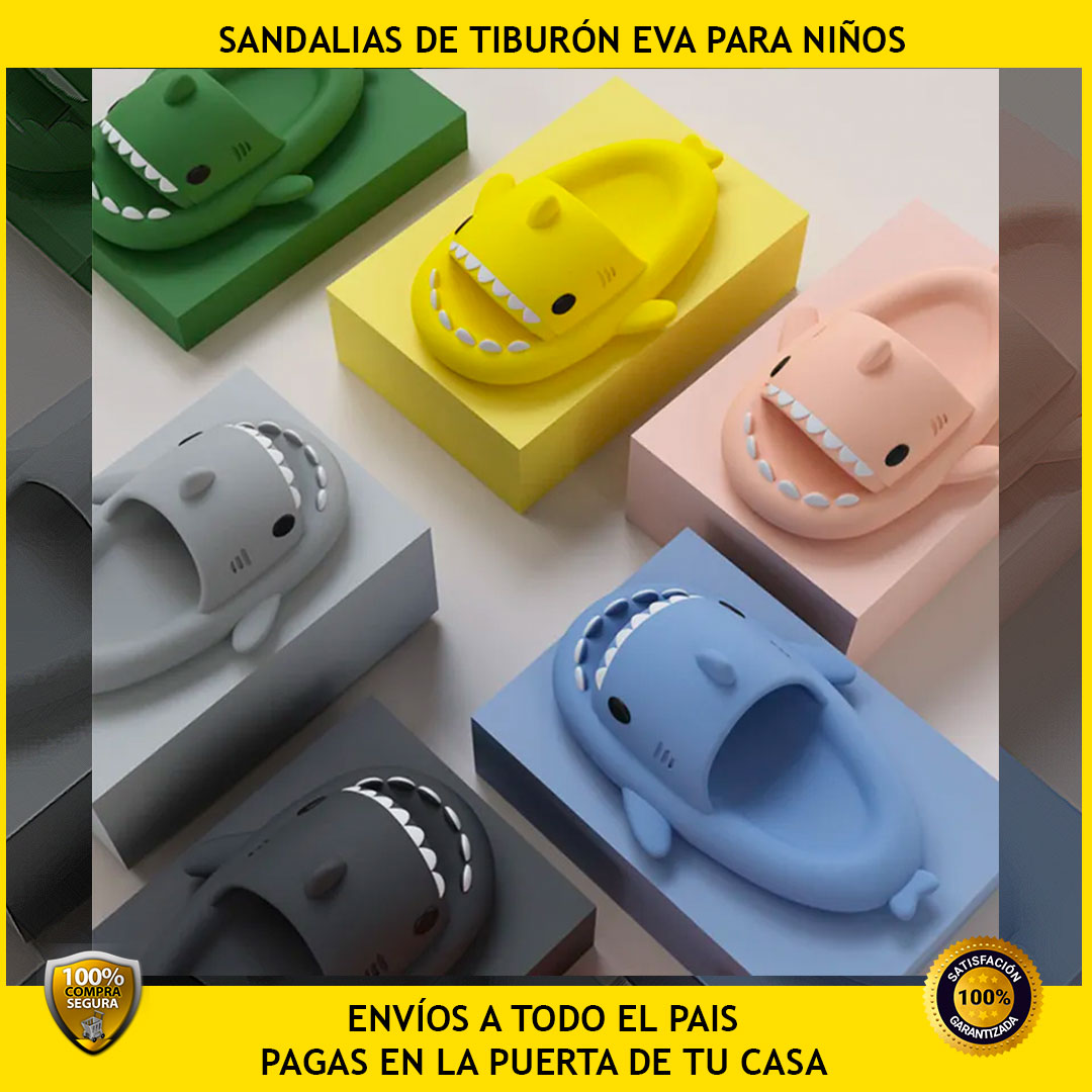 SANDALIAS TIBURON PARA NIÑOS - ANTIDESLIZANTES EVA