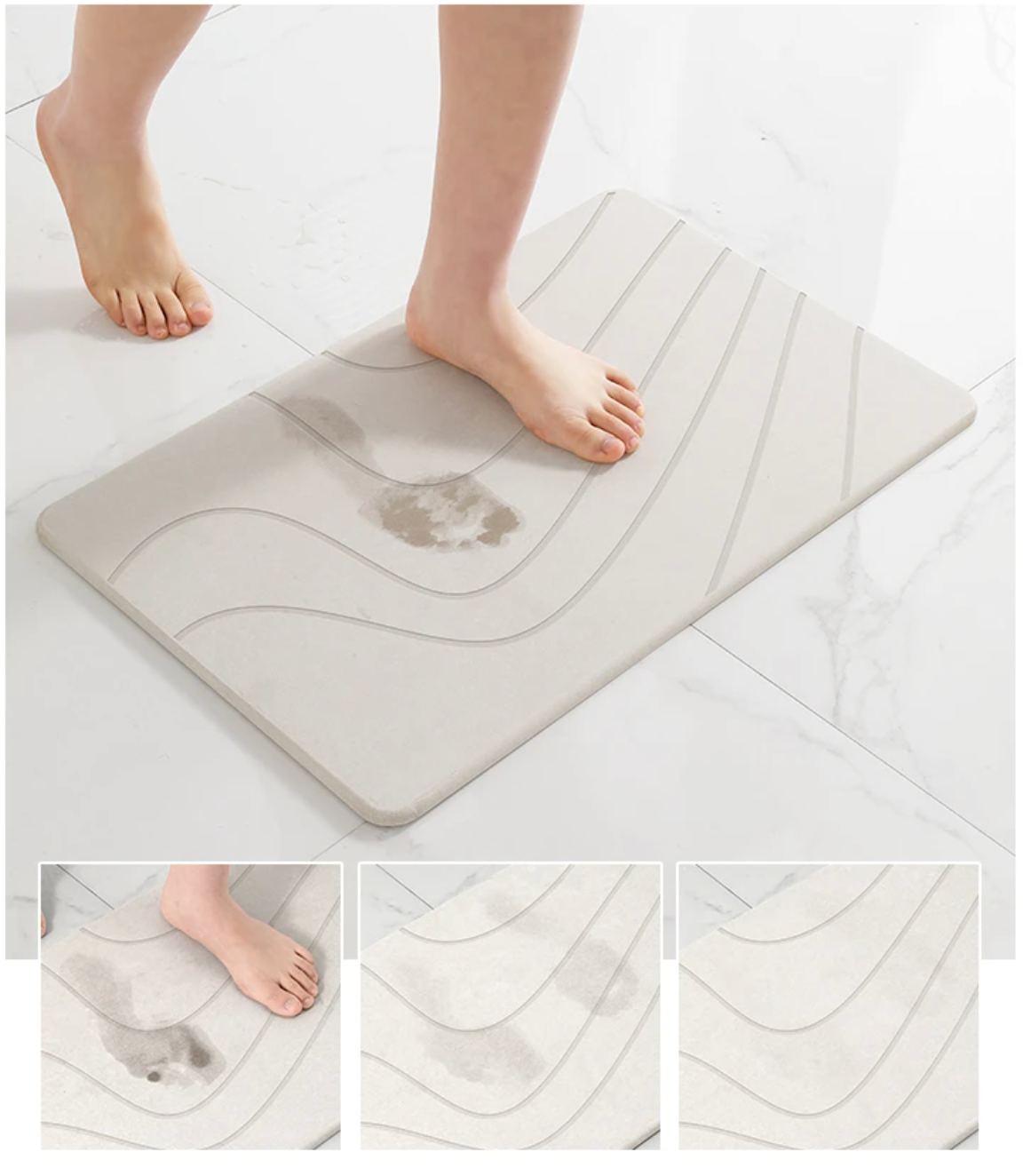 2x1 TAPETE DE PIEDRA PARA BAÑO