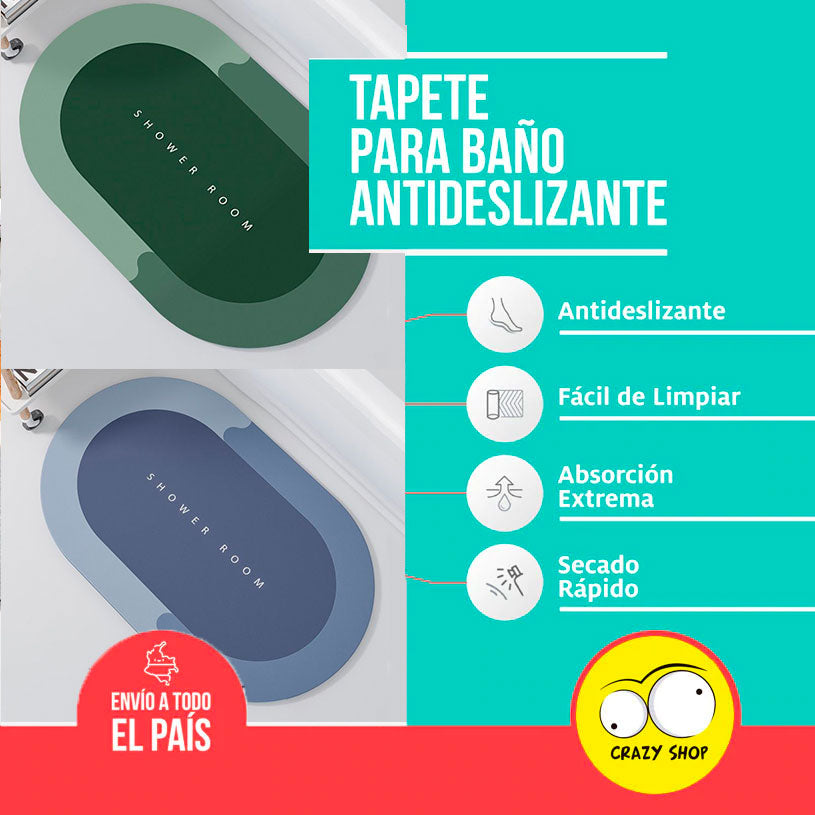 KIT 3 TAPETES ANTIDESLIZANTES Y ABSORBENTES
