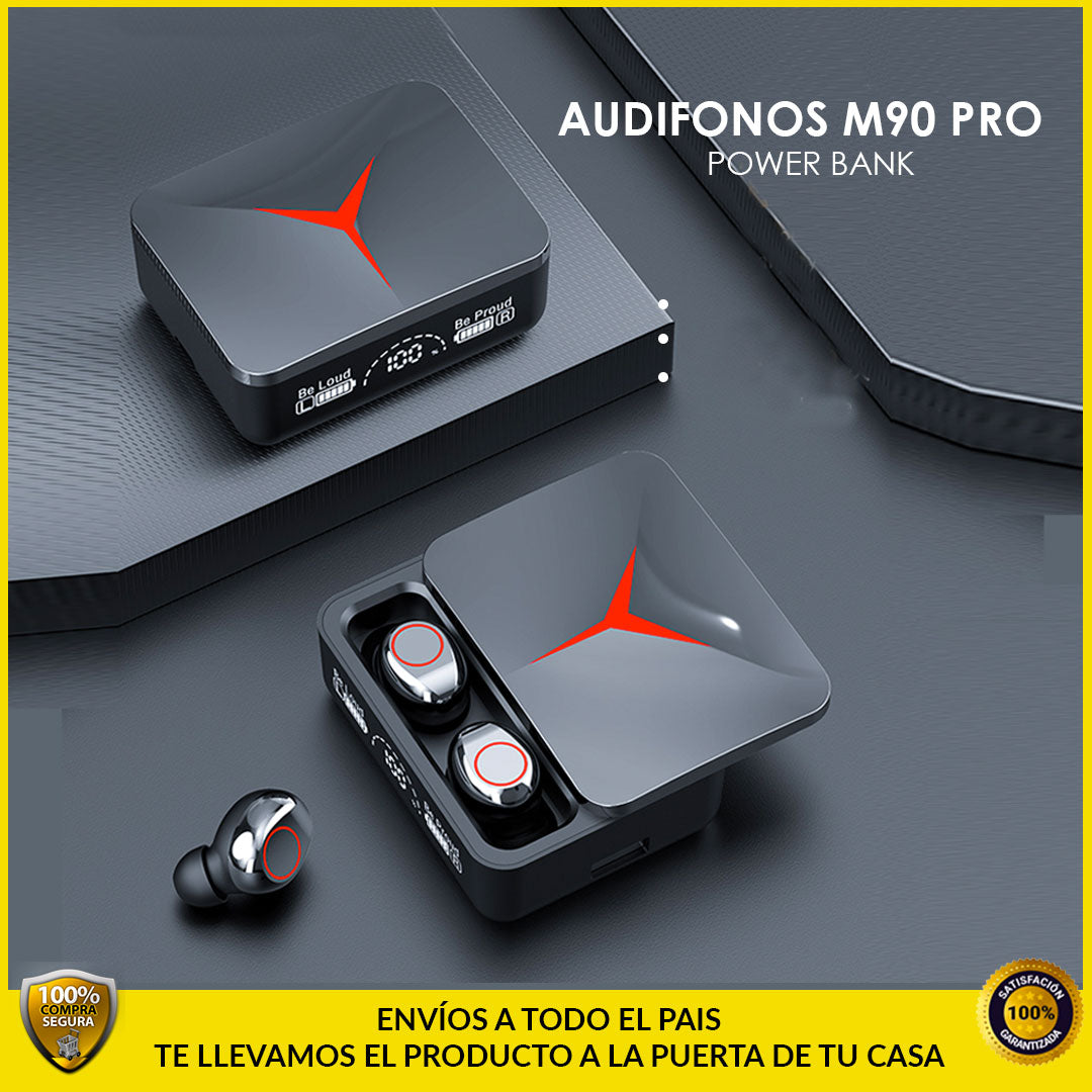 AUDIFONOS M90 PRO -POWER BANK - BLUETOOTH
